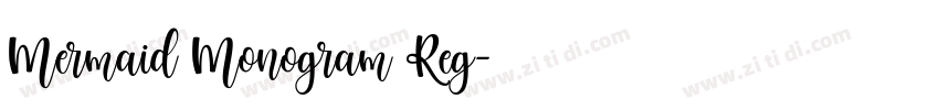 Mermaid Monogram Reg字体转换